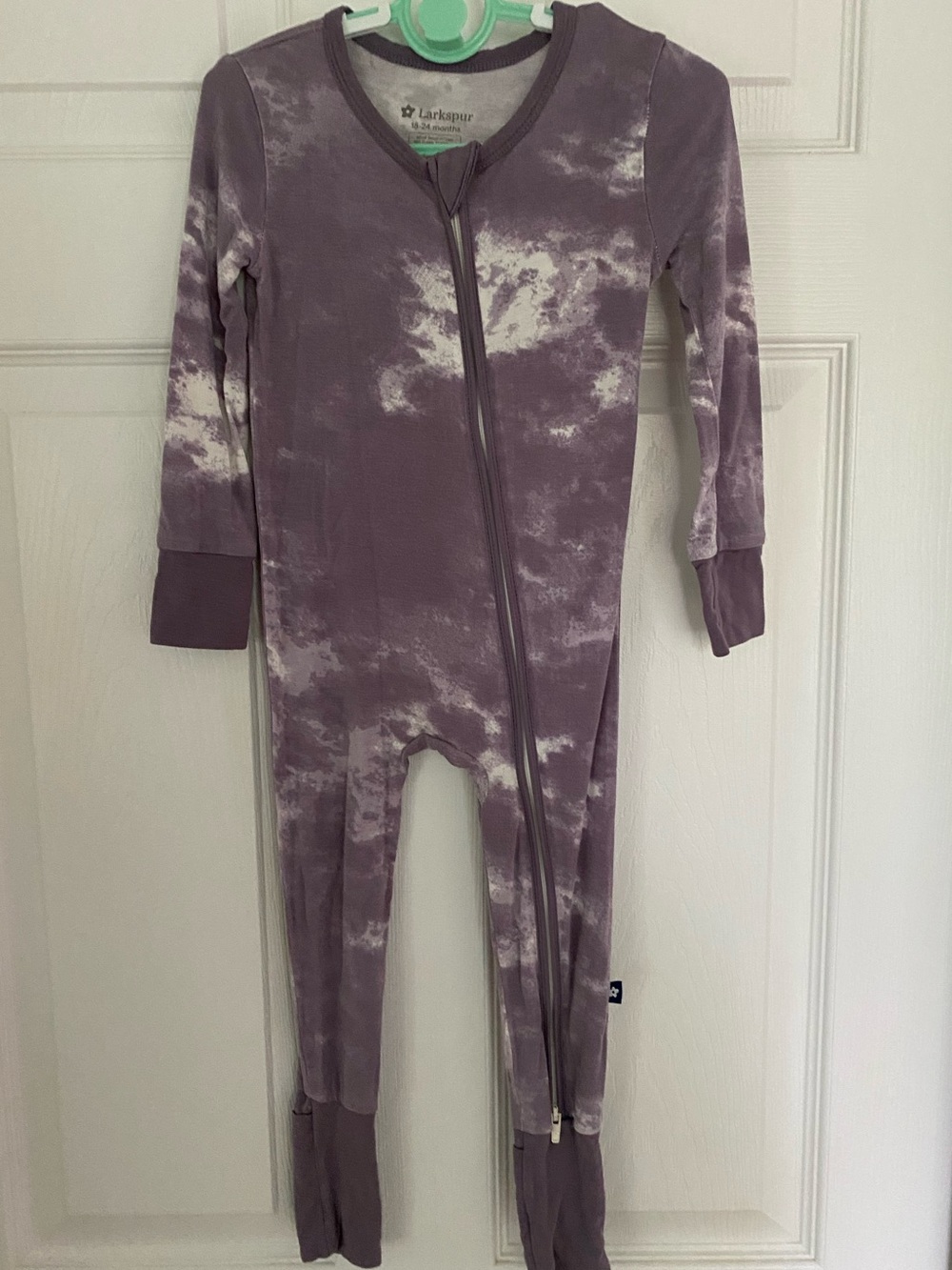Larkspur Toddler Zip Romper Purple Tie dye